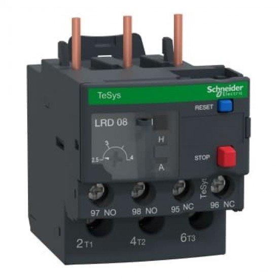 Schneider LRD08 thermal overload relays 2.5 to 4A Schneider LRD08 thermal overload relays 2.5 to 4A