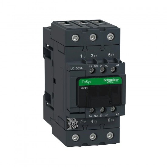 Schneider LC1D65 Power Contactor 65 A 3 Pole AC 1NO + 1NC